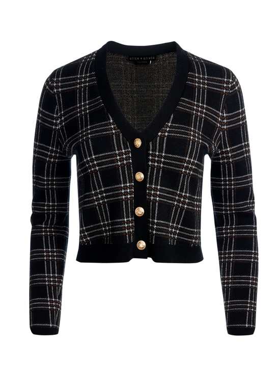 BLACK MULTI-GRACE CASHMERE CARDIGAN