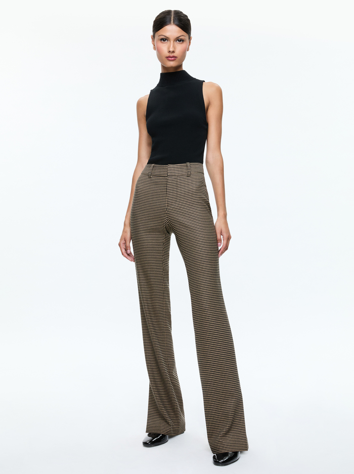 NEW OLIVIA TROUSER - CAMEL/BLACK image 1 - Alice And Olivia