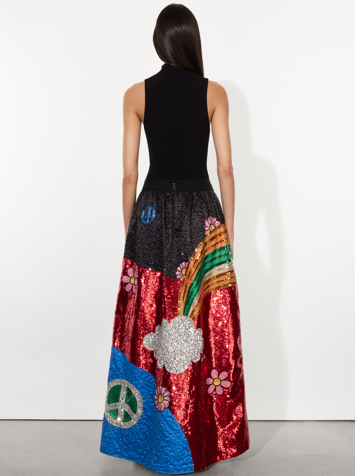 A+O X THE BEATLES TINA BALLGOWN SKIRT - ALL YOU NEED IS LOVE image 4 - Alice And Olivia