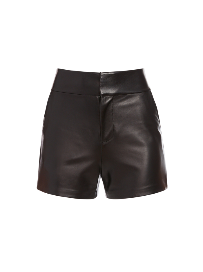 CADY LEATHER SHORT - BLACK image 5 - Alice And Olivia