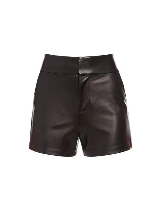 BLACK-CADY LEATHER SHORT