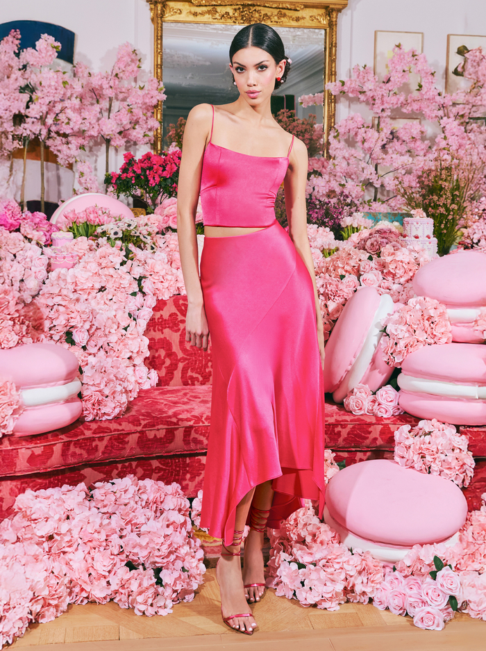 SAYLOR BUSTIER CAMI TOP - RASPBERRY image 6 - Alice And Olivia