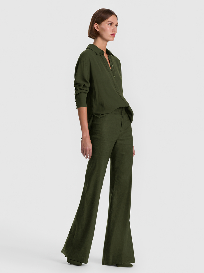 DIMITRA OVERSIZED BUTTON DOWN - DARK FERN image 4 - ALICE + OLIVIA