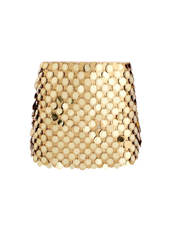 RUBI MICRO SKIRT - PALE GOLD/CHAMPAGNE image 7 - ALICE + OLIVIA