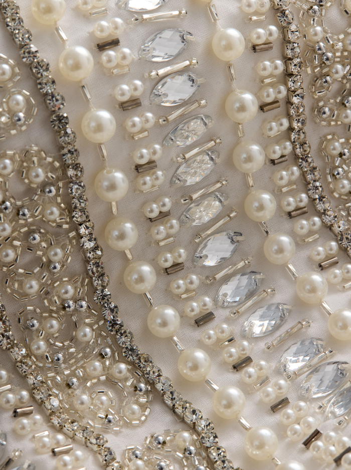 KIDMAN EMBELLISHED JACKET - OFF WHITE/SILVER image 1 - ALICE + OLIVIA