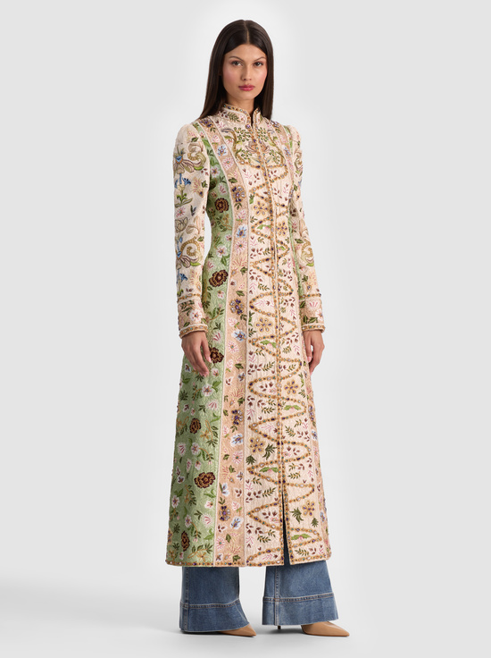 CHAMPAGNE/MULTI-THOMAS EMBELLISHED COAT