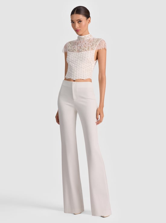 OFF WHITE-PRIA EMBELLISHED TOP