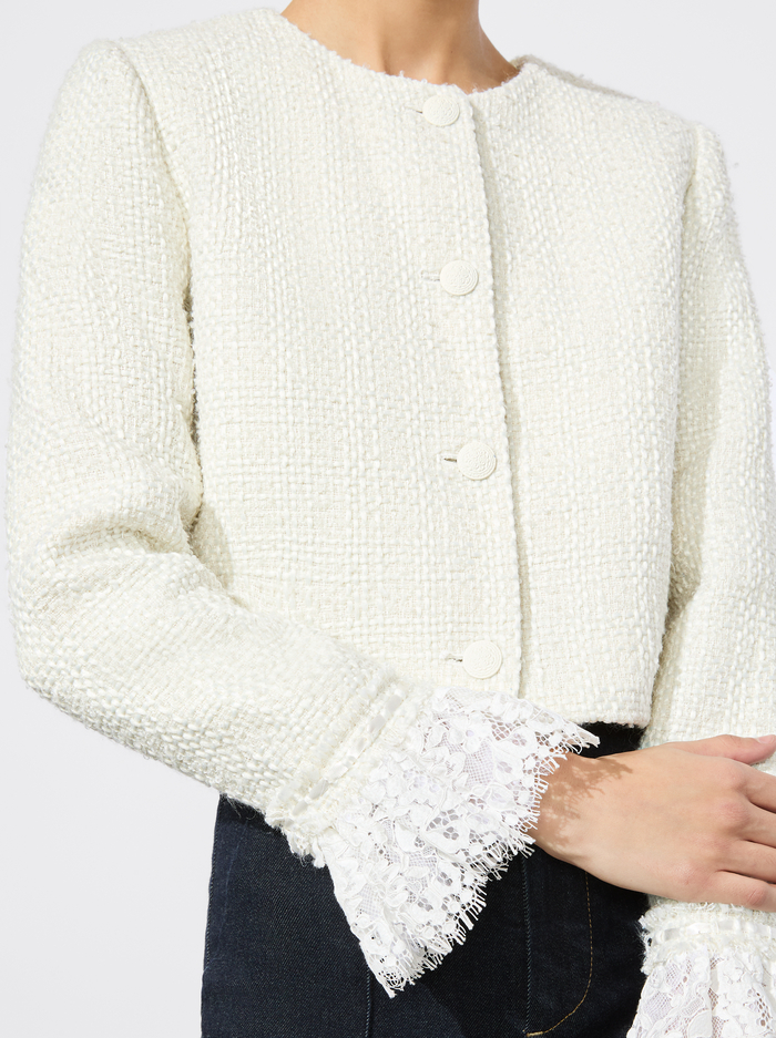 MILLIE JACKET - OFF WHITE/OATMEAL image 3 - Alice And Olivia