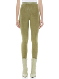 MADDOX BACK ZIP SUEDE LEGGING - SAGE