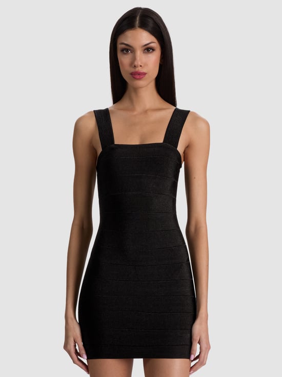 BLACK-JODIE BANDAGE MINI DRESS