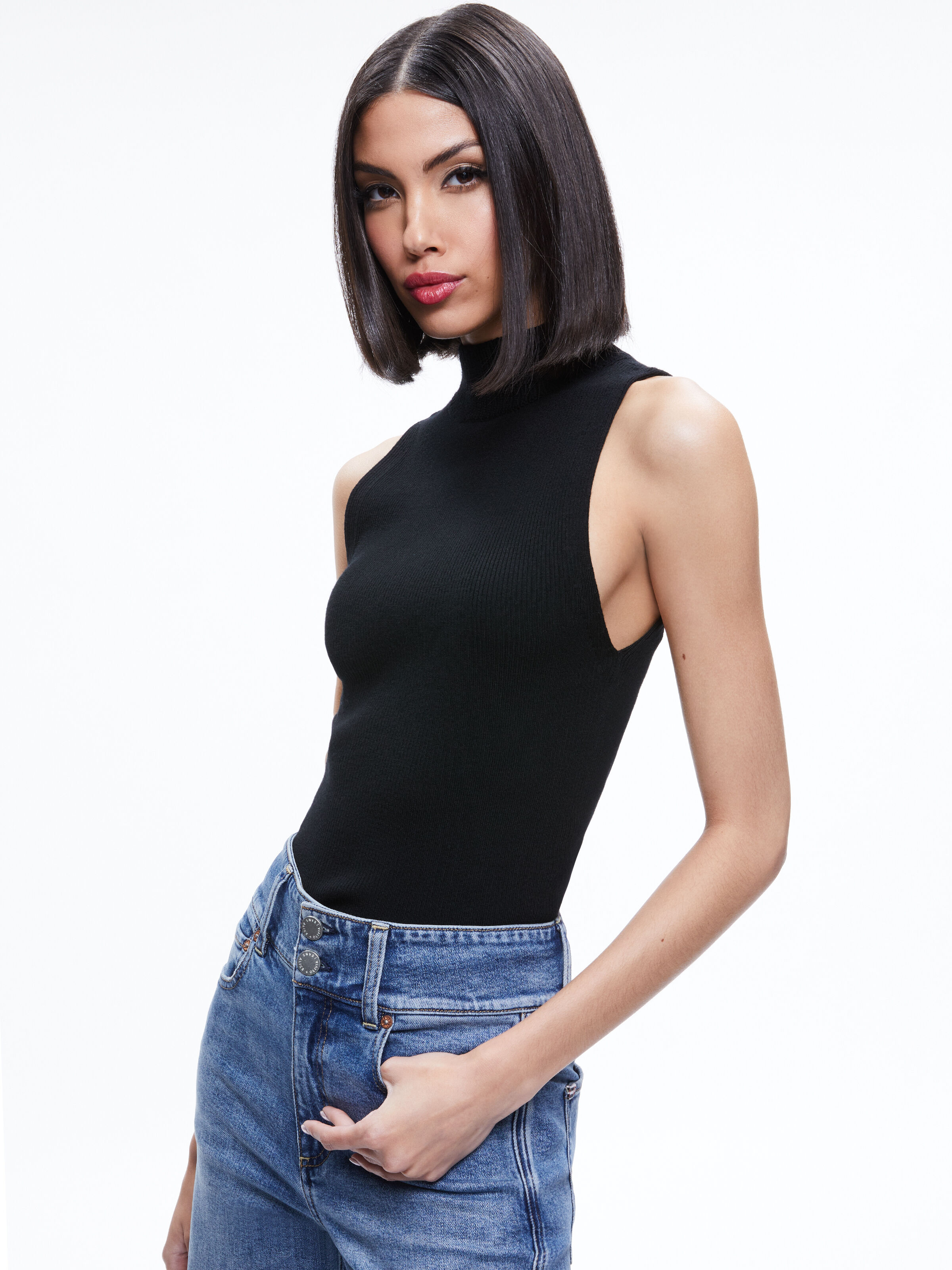 Turtleneck sweater tank top top