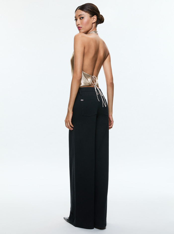 OLETA CROP TOP - PALE GOLD image 2 - Alice And Olivia
