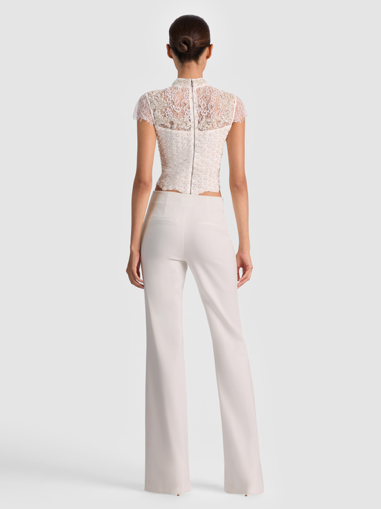 OFF WHITE-PRIA EMBELLISHED TOP