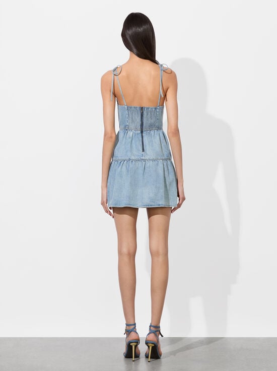 AMELIA BLUE-SHANTI DENIM MINI DRESS