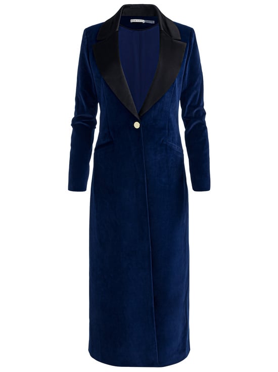 DARK MIDNIGHT BLUE-THEO VELVET COAT