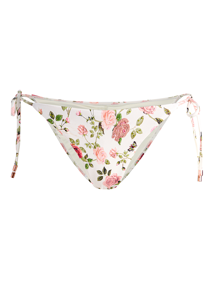 A+O X PQ SWIM EMBROIDERED FULL BIKINI BOTTOM - GARDEN GOSSIP OFF WHITE image 5 - ALICE + OLIVIA