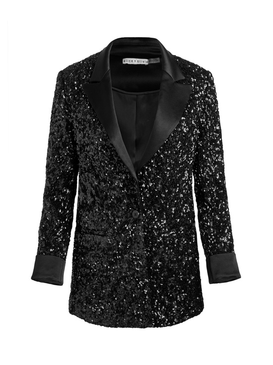 BLACK-JUSTIN SEQUIN BLAZER