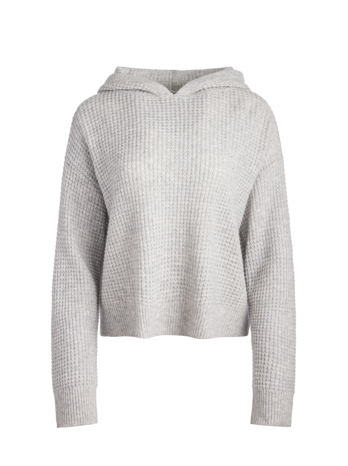 EMMANUELLE CASHMERE HOODIE - STORM GREY HEATHER image 5 - Alice And Olivia