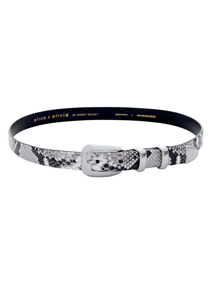 HAYDEN BUCKLE BELT - BLACK/WHITE image 3 - Alice And Olivia