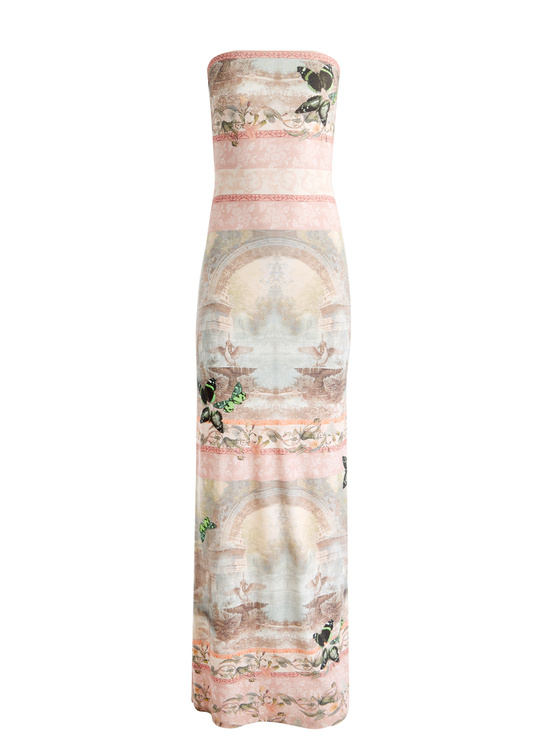 VERSAILLES-DELORA STRAPLESS MAXI DRESS
