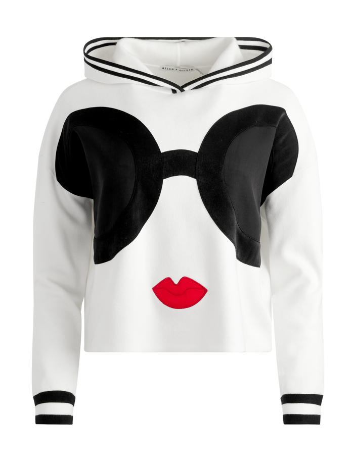 OSCAR STACEFACE HOODIE - SOFT WHITE image 5 - Alice And Olivia