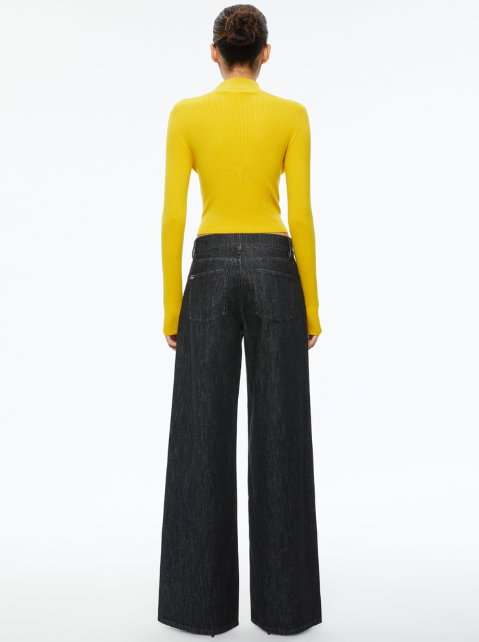 SENAIDA CROPPED MOCK NECK PULLOVER - TUSCANY image 1 - Alice And Olivia