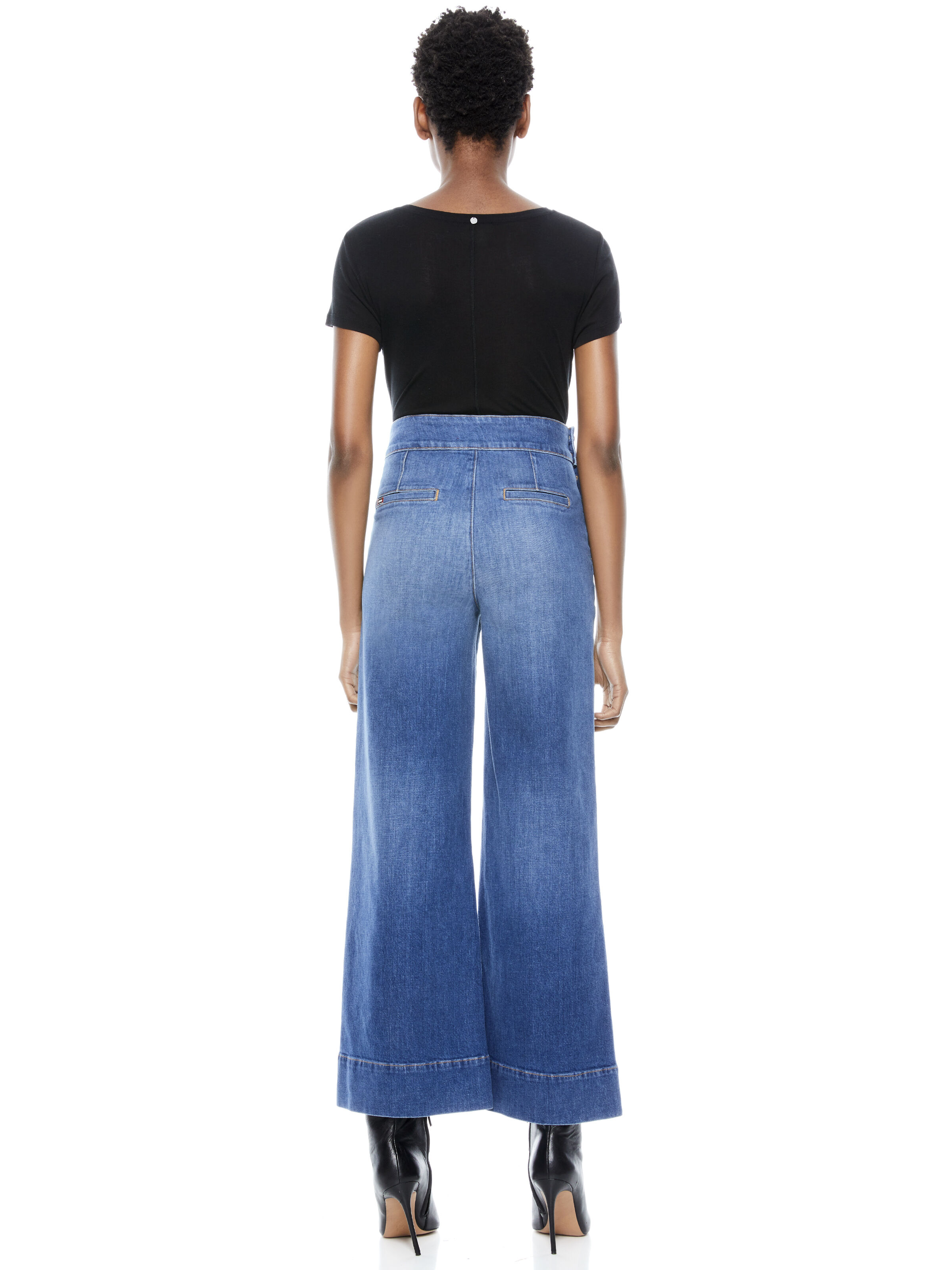 alice and olivia rainbow button jeans