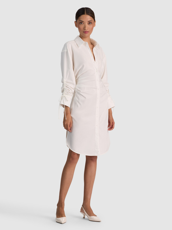 OFF WHITE-DENISE MIDI SHIRT DRESS
