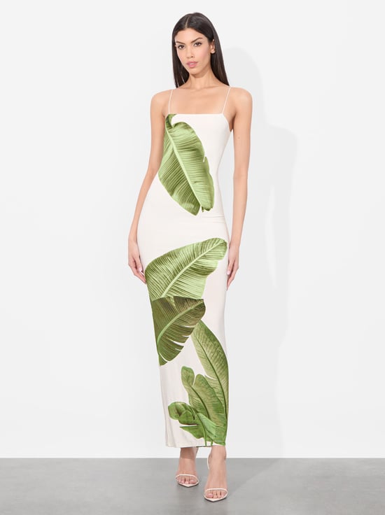 JUNGLE PALM OFF WHITE-FIFI MAXI DRESS