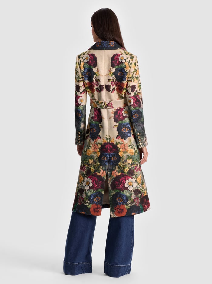 JOELLE BELTED COAT - FORBIDDEN FOREST image 2 - Alice And Olivia