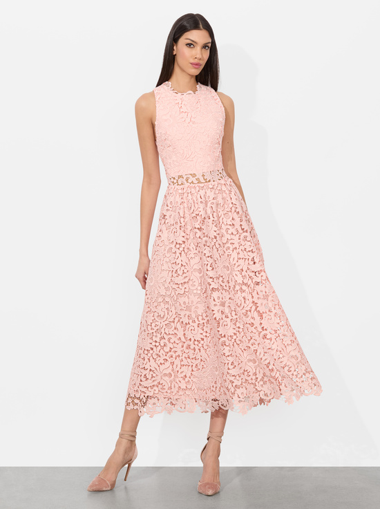PINK BLOOM-BABETTE MIDI DRESS