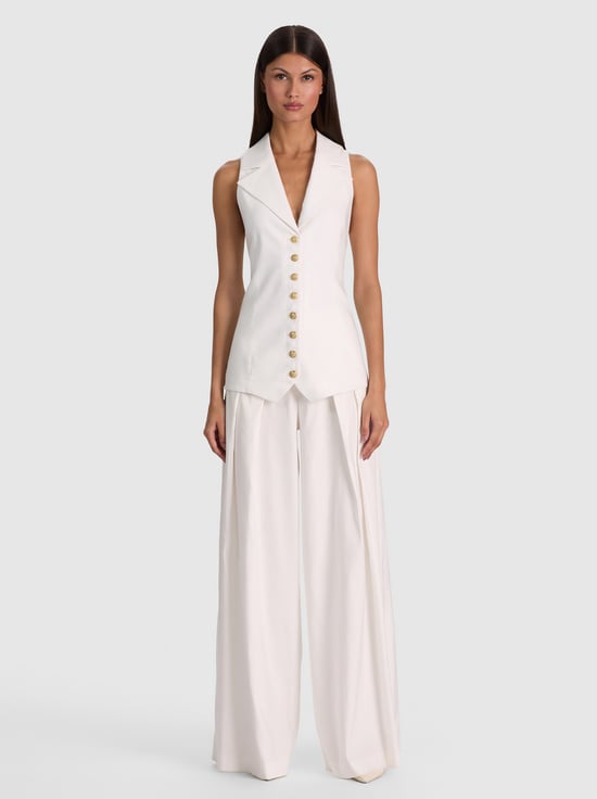 OFF WHITE-PAT LINEN VEST