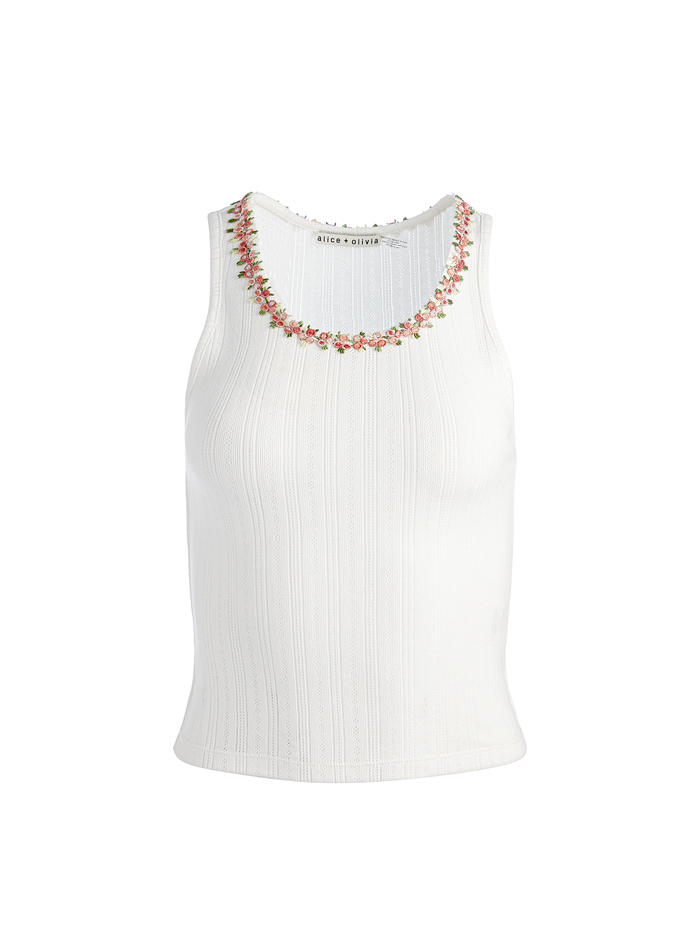 ALLEN TANK TOP - OFF WHITE image 6 - Alice And Olivia
