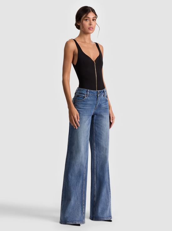 BLACK-EVE ZIP FRONT BODYSUIT