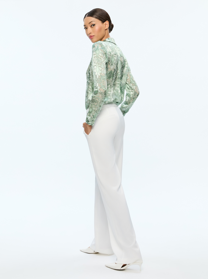 ELOISE BUTTON DOWN - VANITY PISTACHIO image 3 - Alice And Olivia