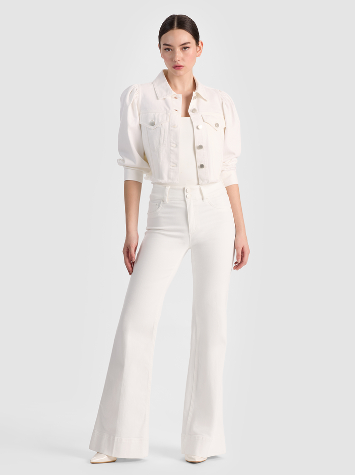 LANA DENIM JACKET - WHITE image 1 - ALICE + OLIVIA