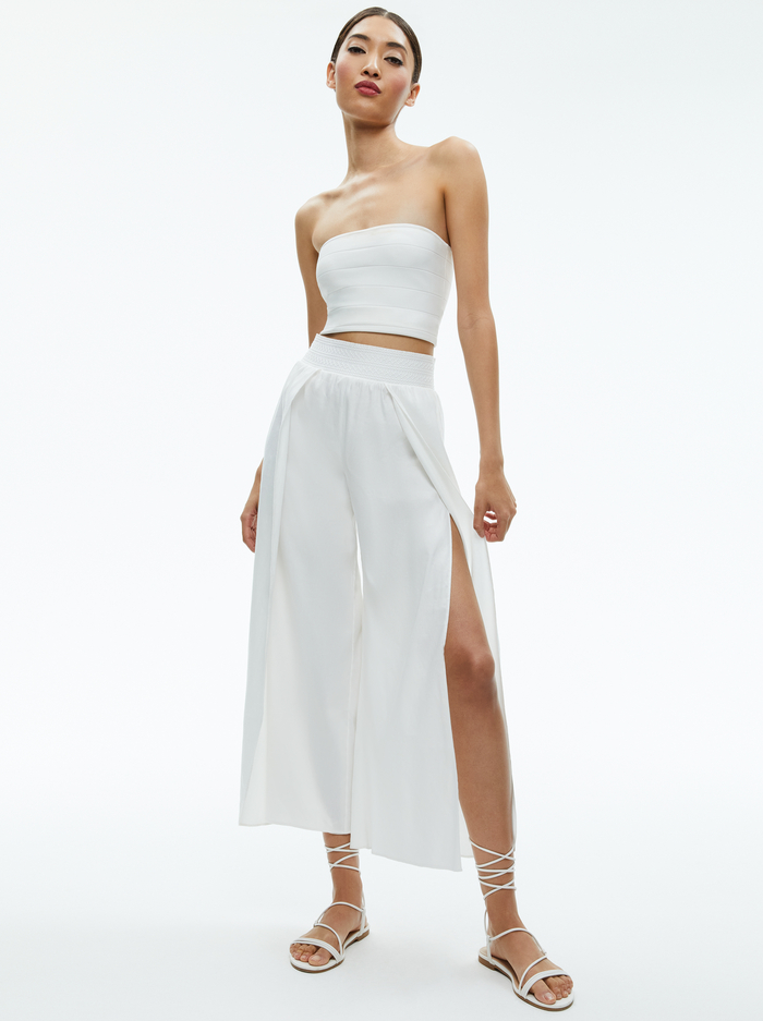LARISSA LINEN PULL UP PANT - OFF WHITE image 1 - Alice And Olivia