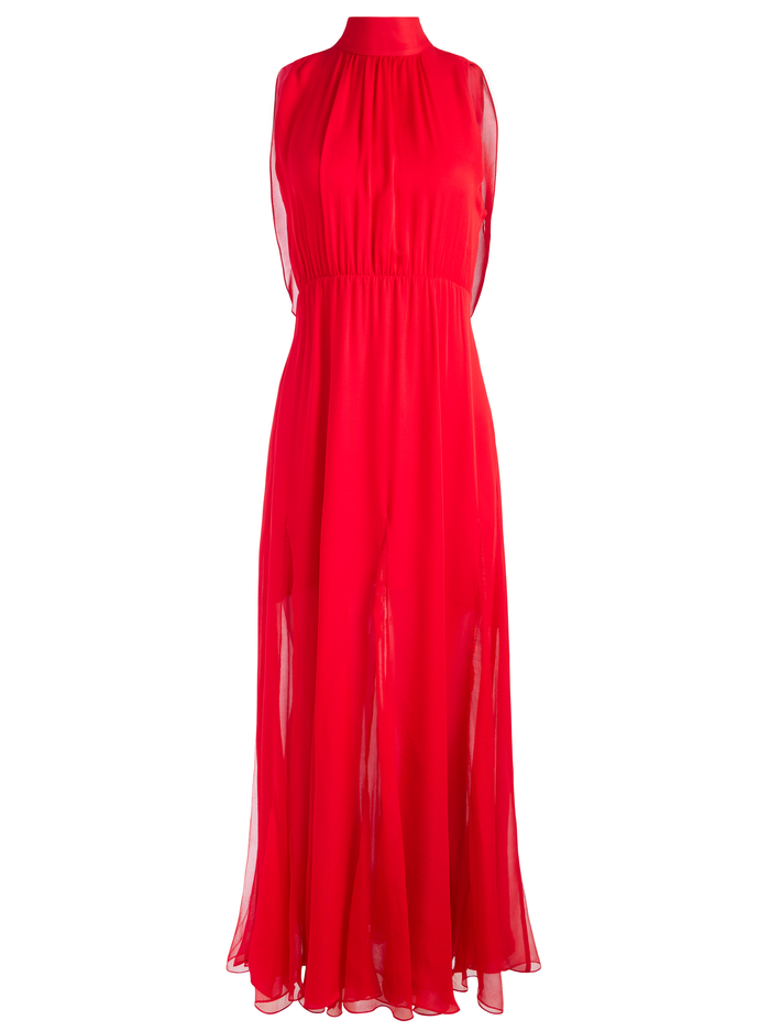 DITA MAXI DRESS - BRIGHT RUBY image 5 - Alice And Olivia