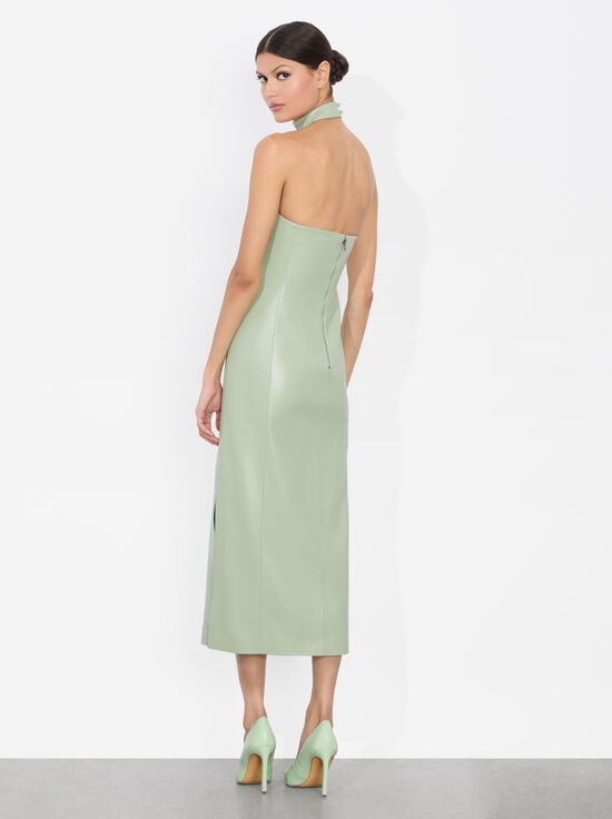 SAGE-GEORGIE VEGAN MIDI DRESS