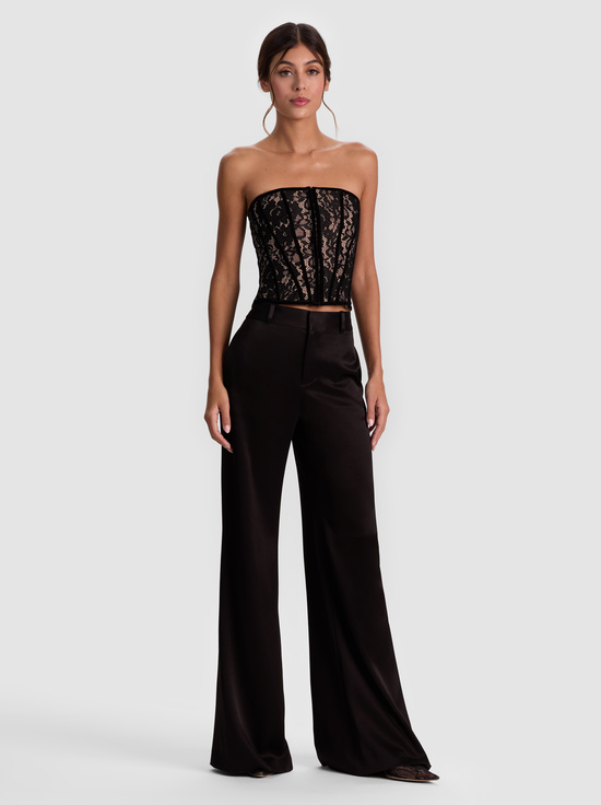 BLACK/ALMOND-COSETTE LACE CORSET