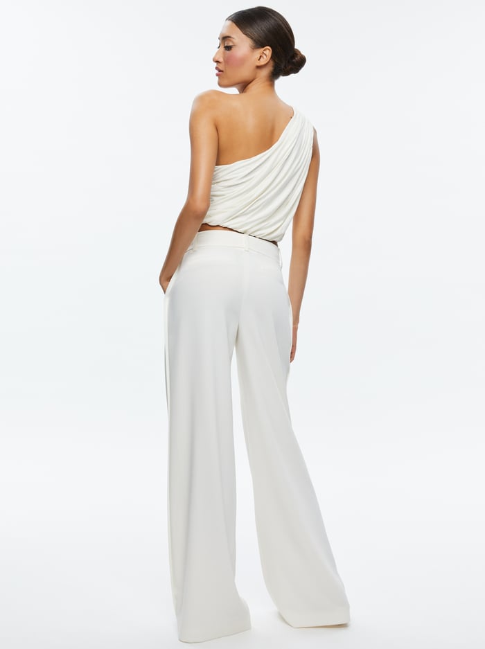 JEANE DRAPED CROPPED TOP - OFF WHITE image 2 - Alice And Olivia