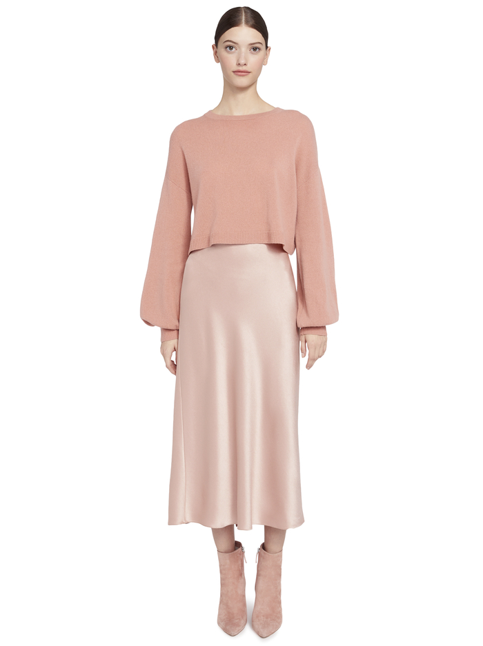ANSLEY WIDE SLEEVE CROPPED SWEATER - ROSE TAN image 2 - ALICE + OLIVIA