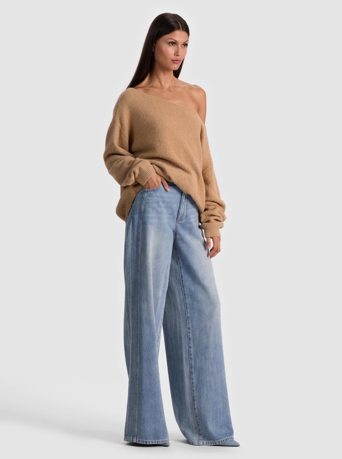 MARG SLOUCHY PULLOVER - TAN image 4 - Alice And Olivia