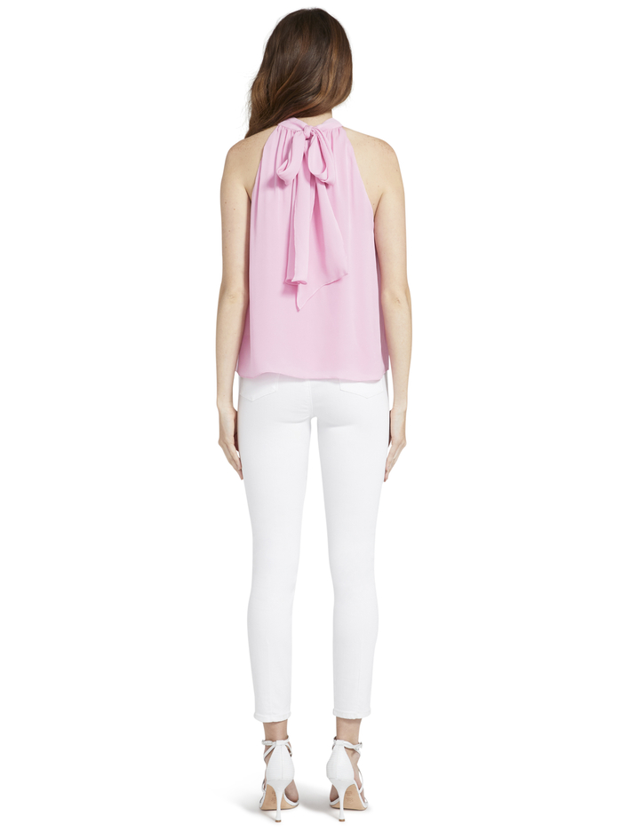 KINSLEY GATHERED HALTER TOP - ELECTRIC PINK image 2 - ALICE + OLIVIA