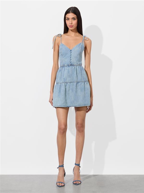 AMELIA BLUE-SHANTI DENIM MINI DRESS