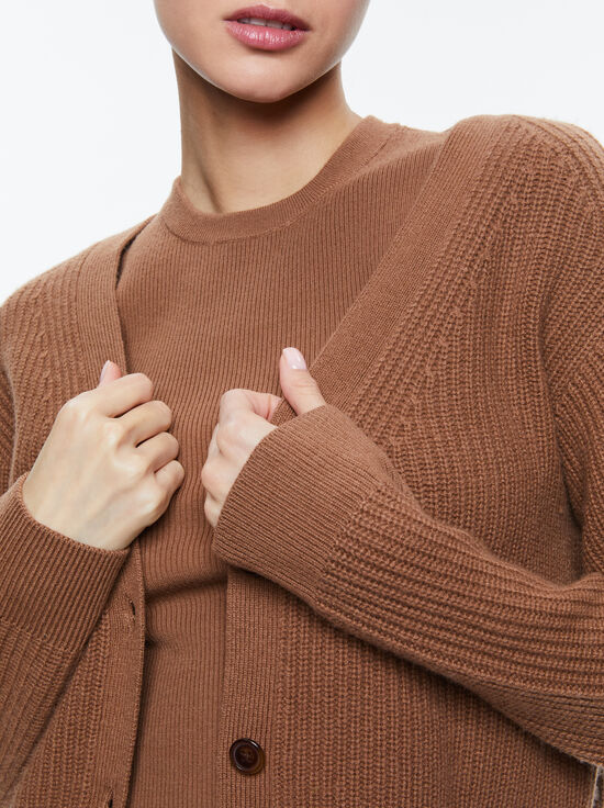 CAMEL-JANNIE CARDIGAN