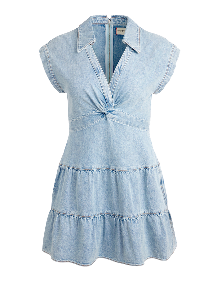 MILA DENIM MINI DRESS - ROCKSTAR BLUE image 5 - ALICE + OLIVIA