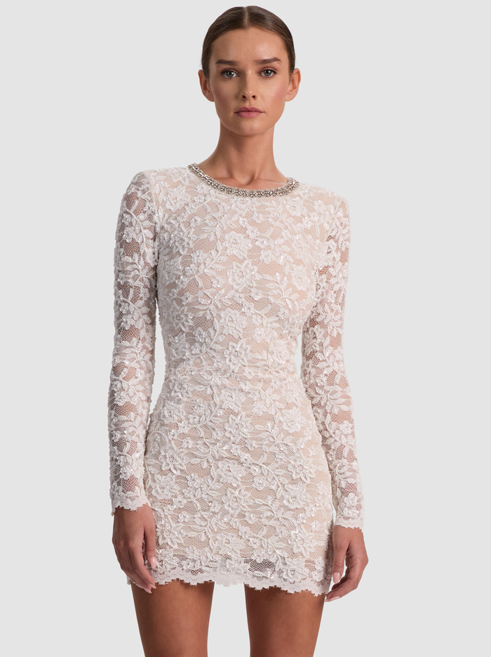 INKA LACE MINI DRESS - OFF WHITE image 3 - ALICE + OLIVIA