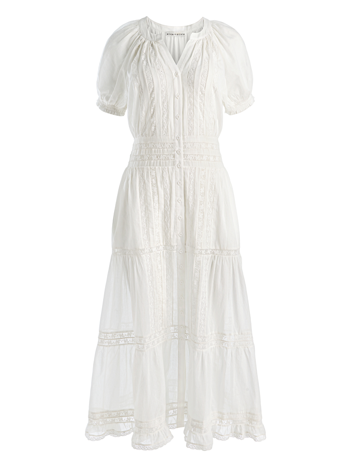 KATHRYN MIDI SHIRT DRESS - OFF WHITE image 5 - ALICE + OLIVIA