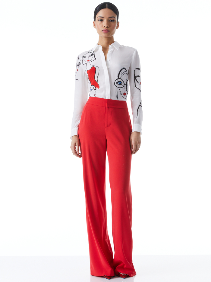 A+O X BLAIRZ WILLA PLACKET TOP - BLAIR Z image 2 - Alice And Olivia